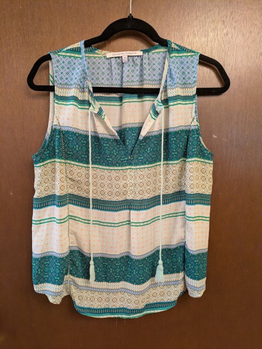 Collective Concepts Patterned Sleeveless Blouse Women's MP